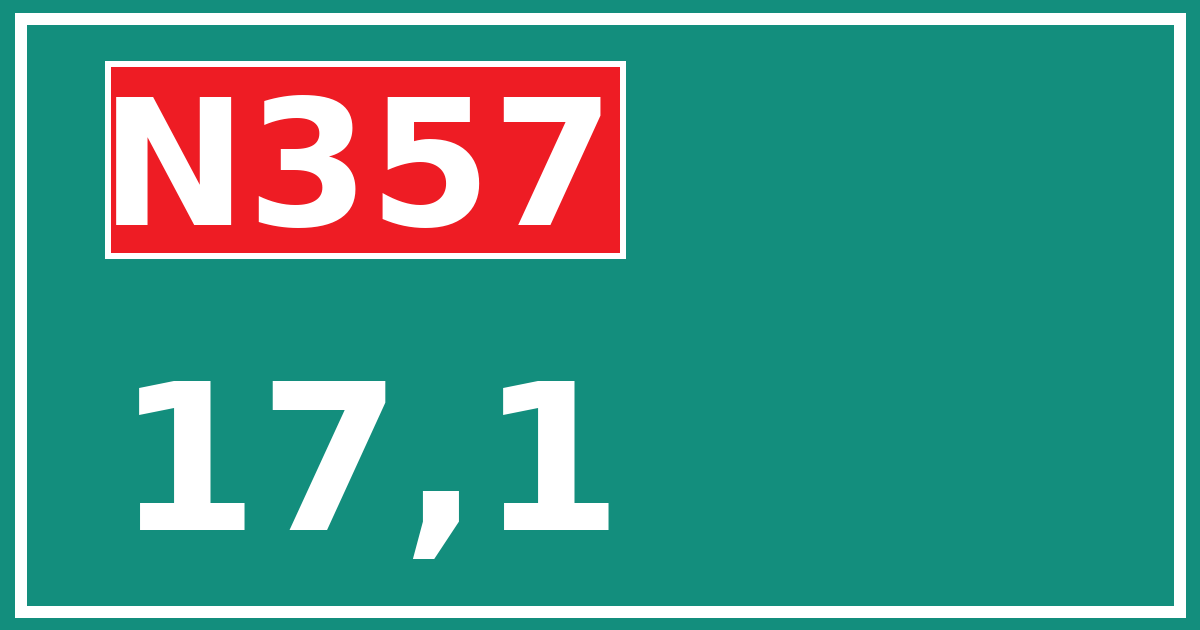 Hectometerbord N357 17,1
