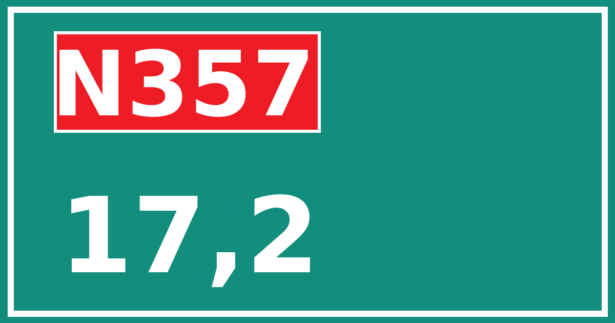 Hectometerbord N357 17,2