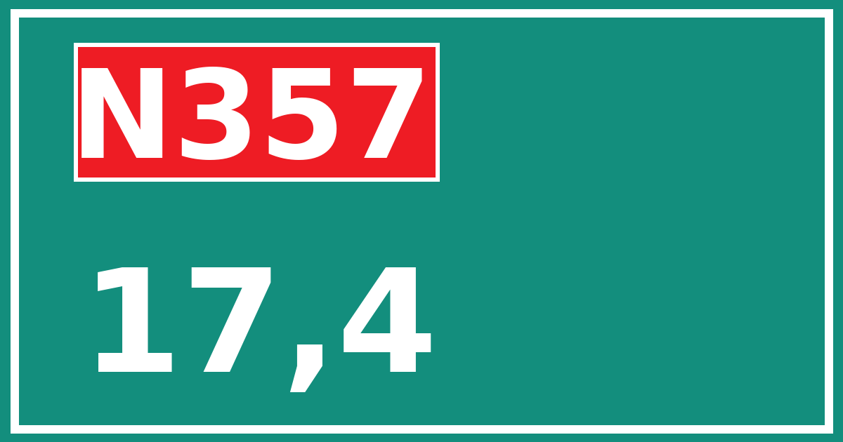 Hectometerbord N357 17,4