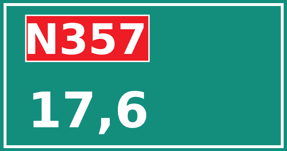 Hectometerbord N357 17,6