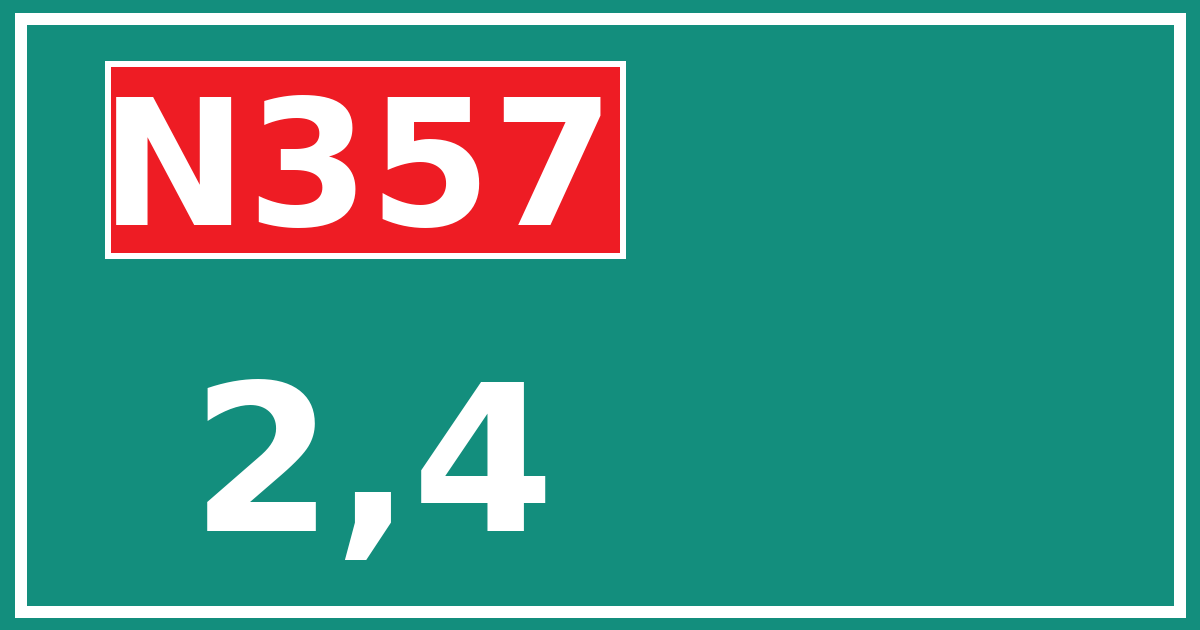Hectometerbord N357 2,4