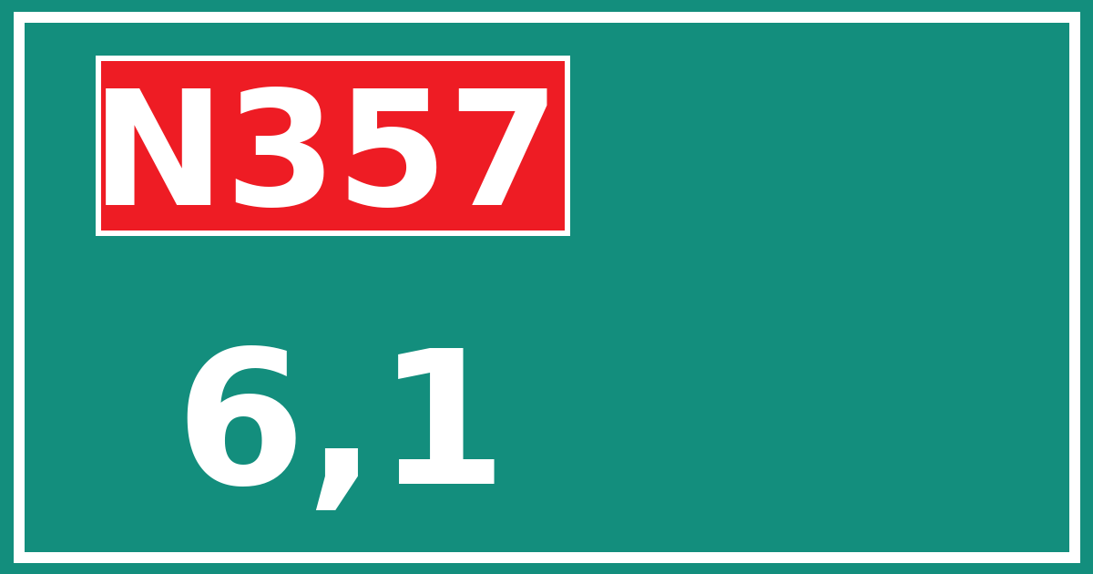 Hectometerbord N357 6,1