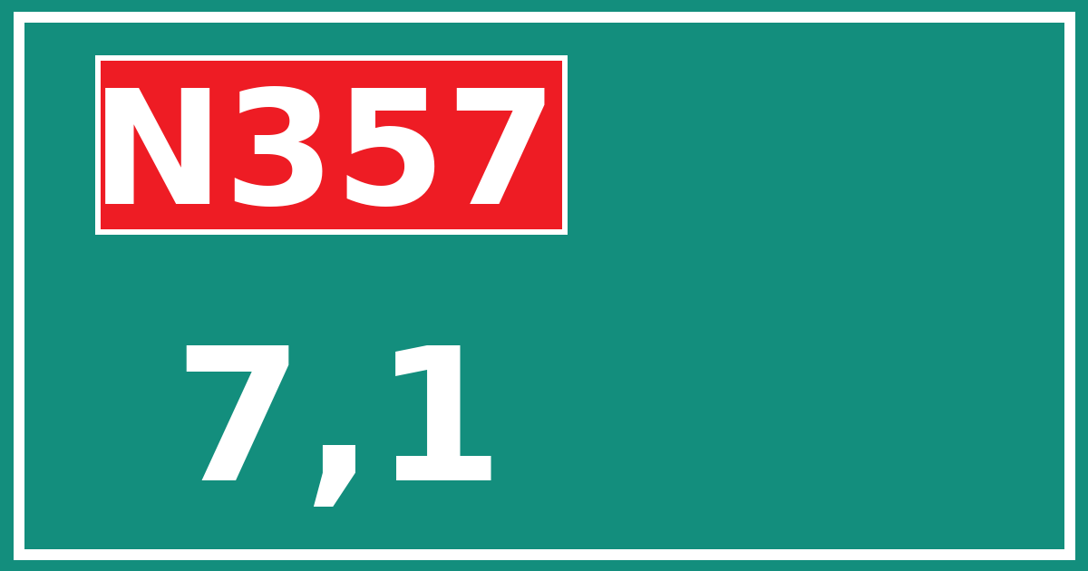 Hectometerbord N357 7,1