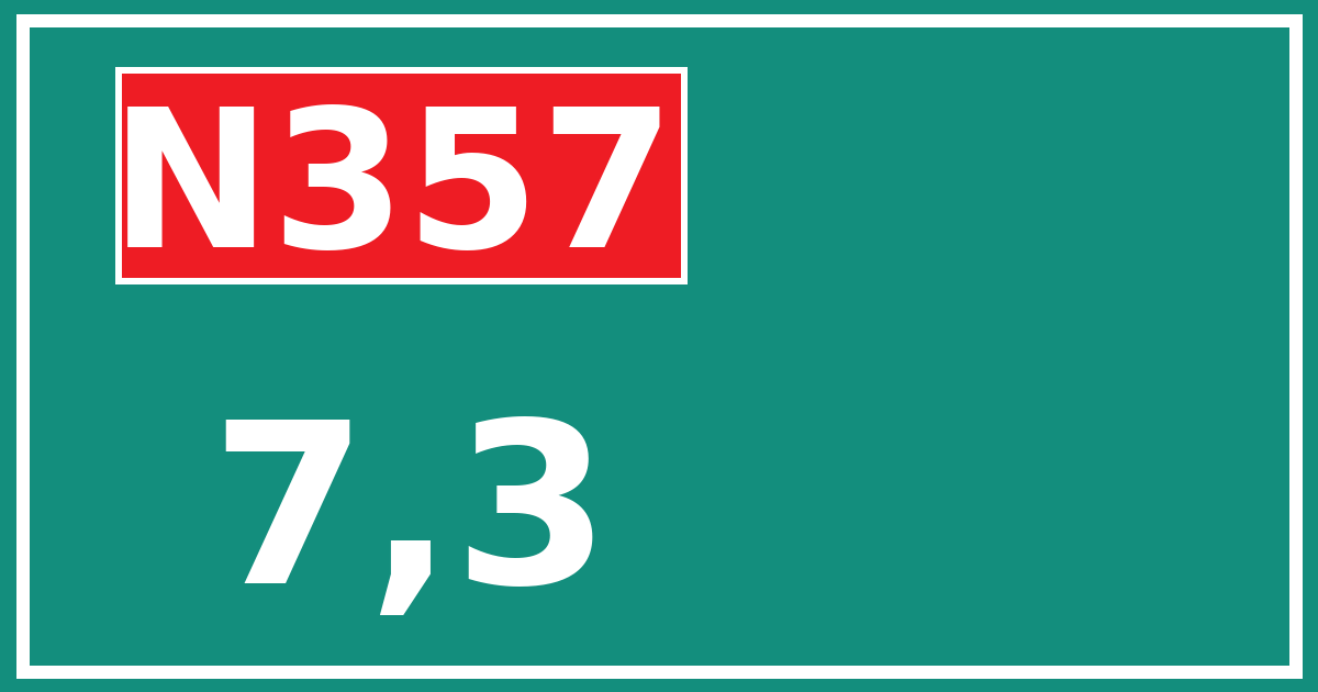 Hectometerbord N357 7,3