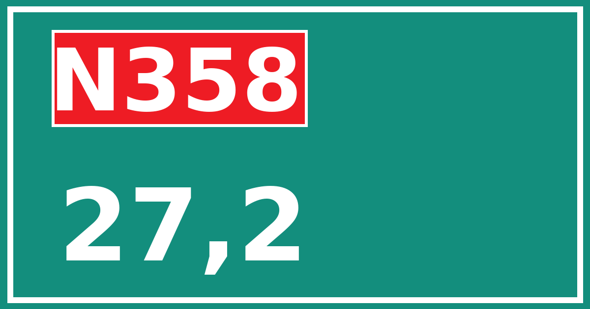 Hectometerbord N358 27,2