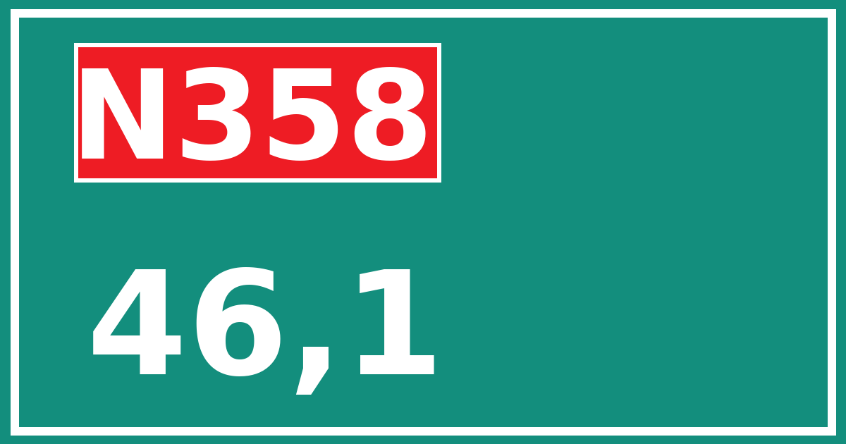 Hectometerbord N358 46,1