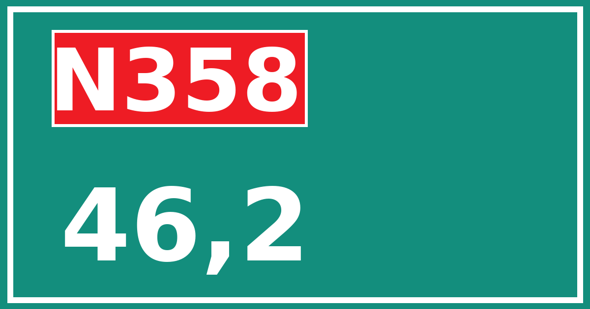 Hectometerbord N358 46,2
