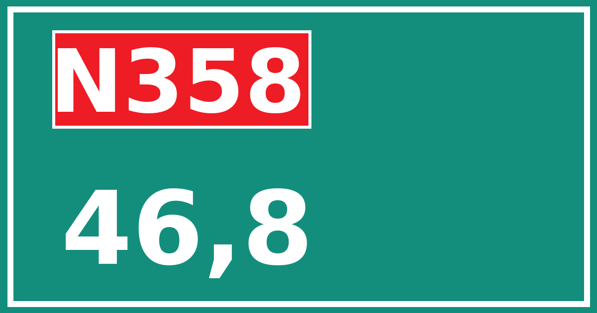 Hectometerbord N358 46,8