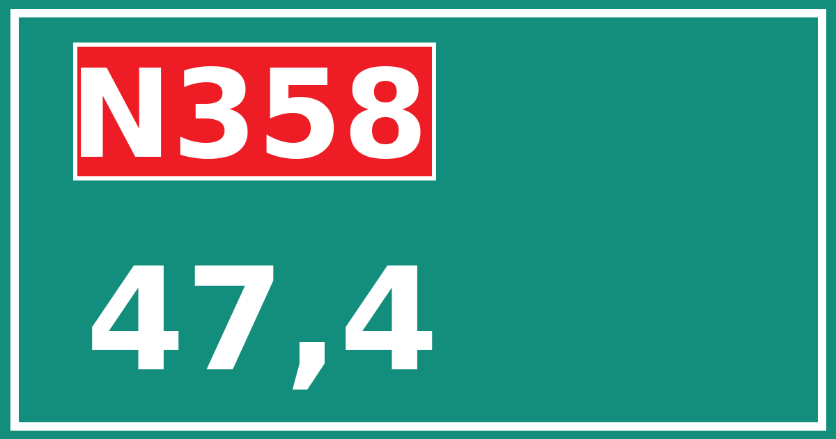 Hectometerbord N358 47,4