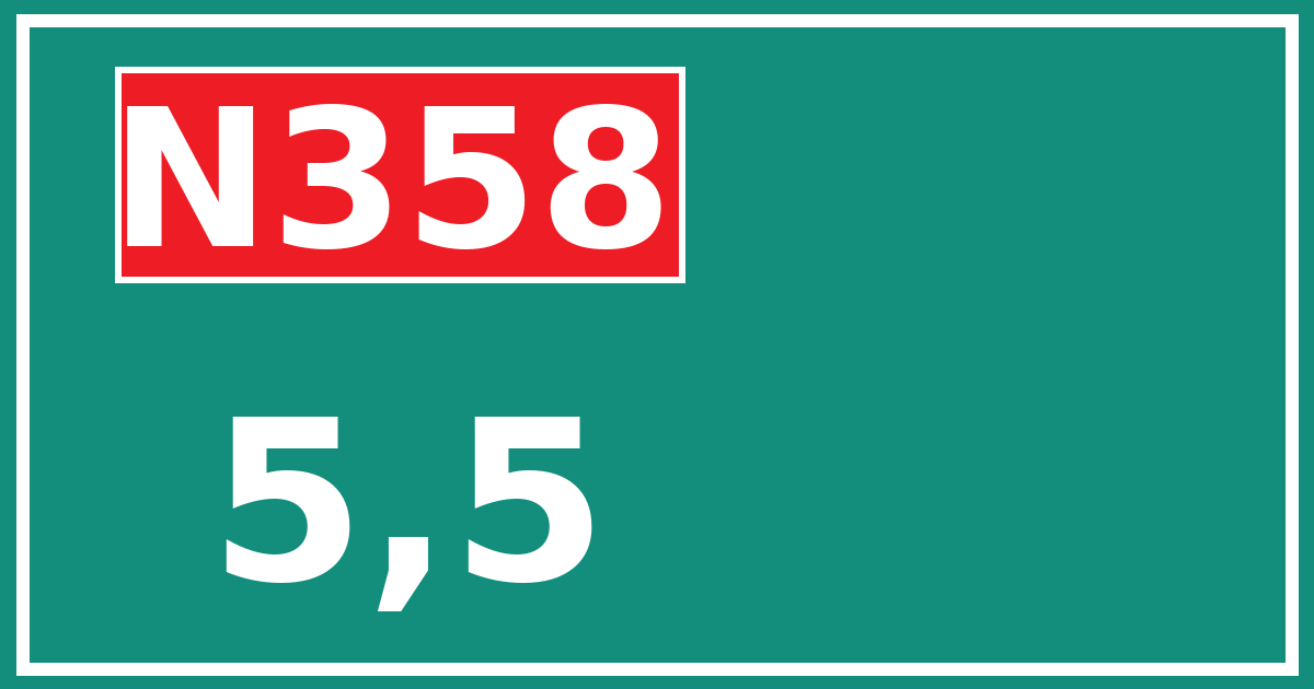 Hectometerbord N358 5,5