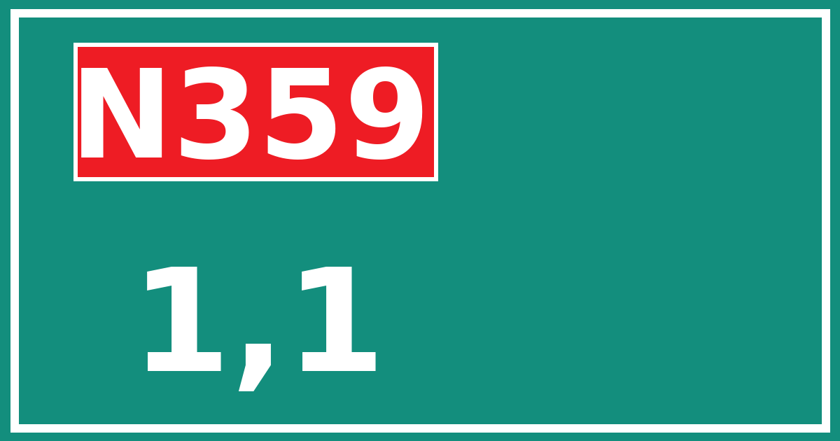 Hectometerbord N359 1,1