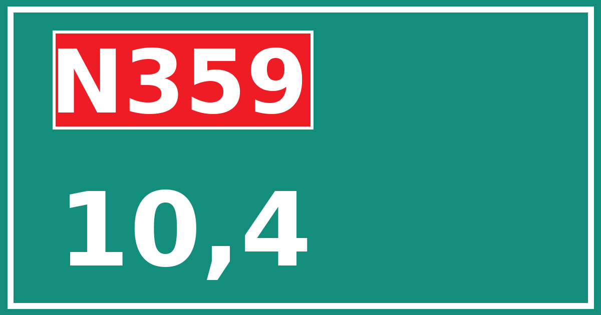 Hectometerbord N359 10,4
