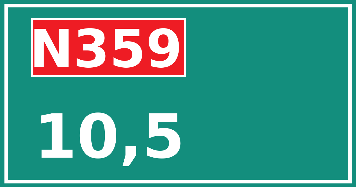 Hectometerbord N359 10,5