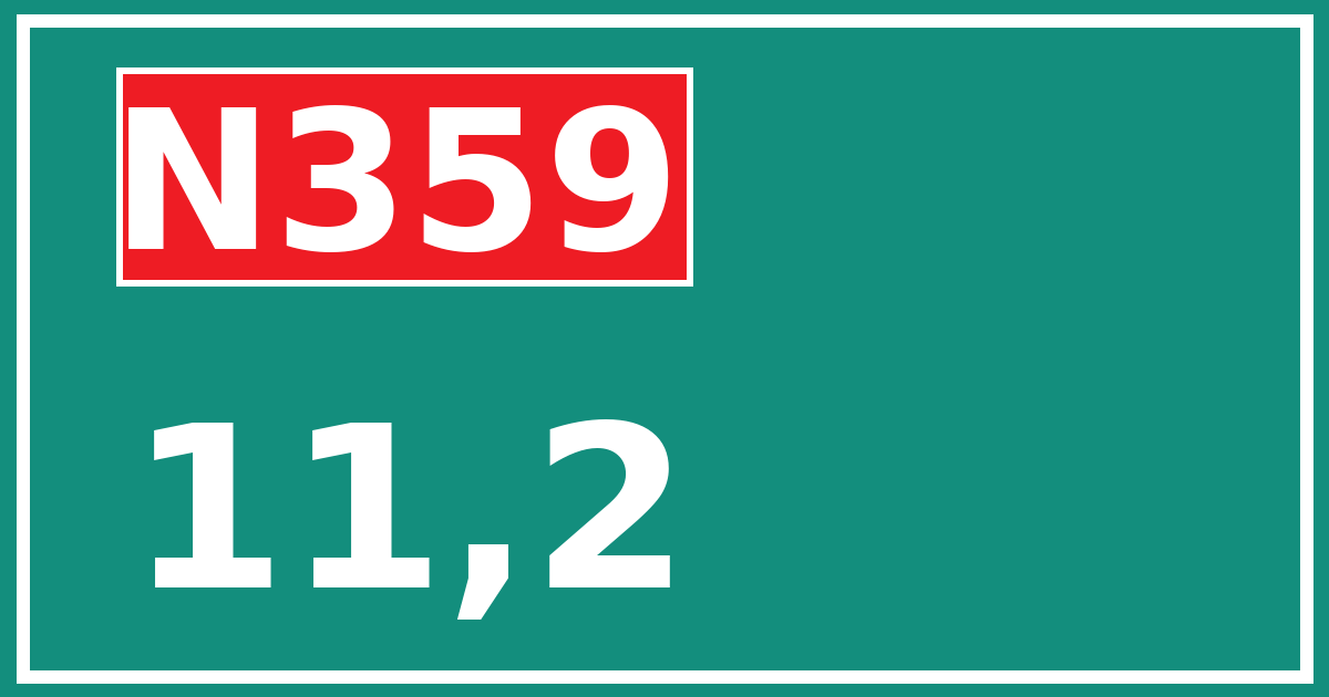 Hectometerbord N359 11,2