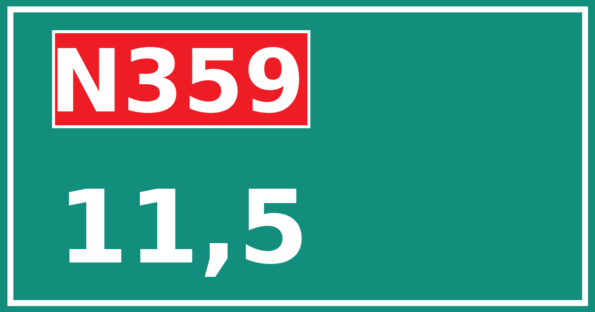 Hectometerbord N359 11,5