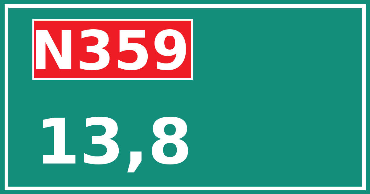 Hectometerbord N359 13,8