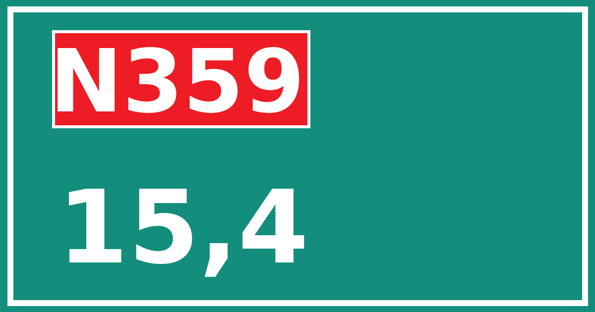 Hectometerbord N359 15,4