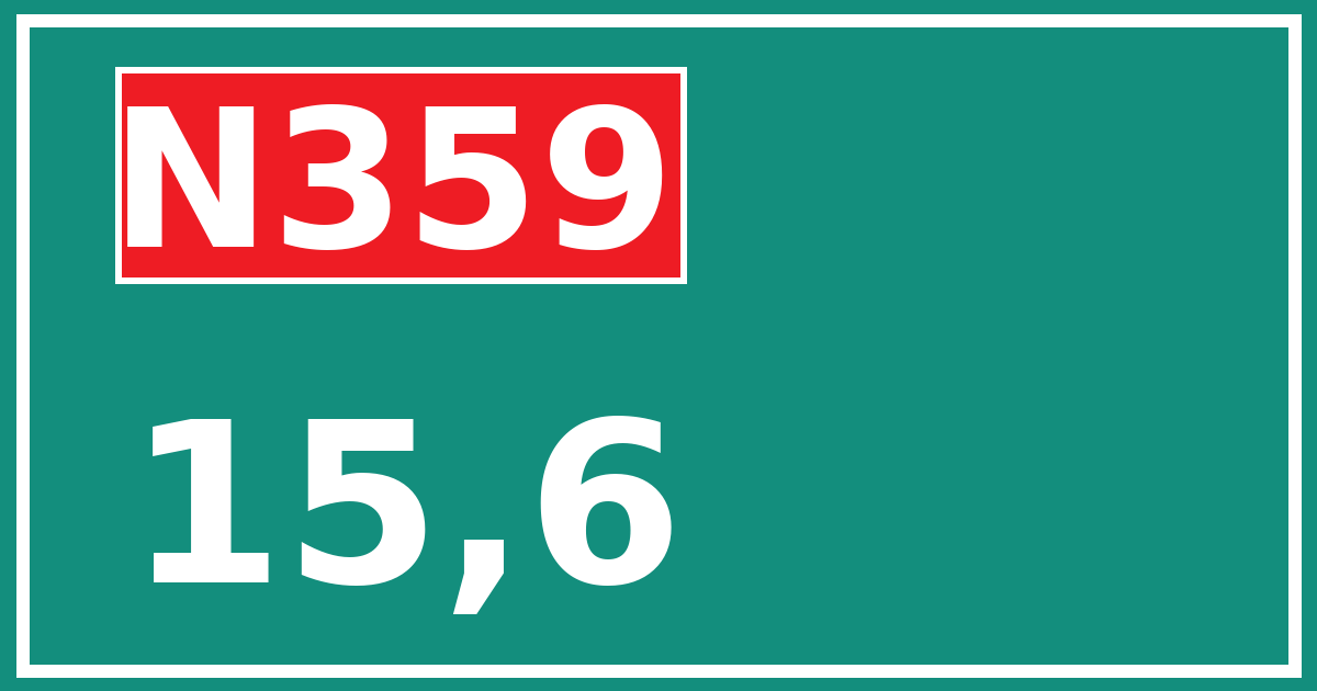 Hectometerbord N359 15,6