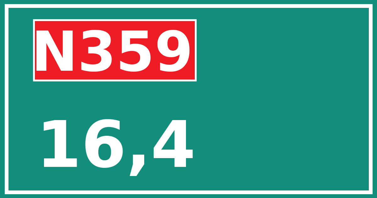 Hectometerbord N359 16,4
