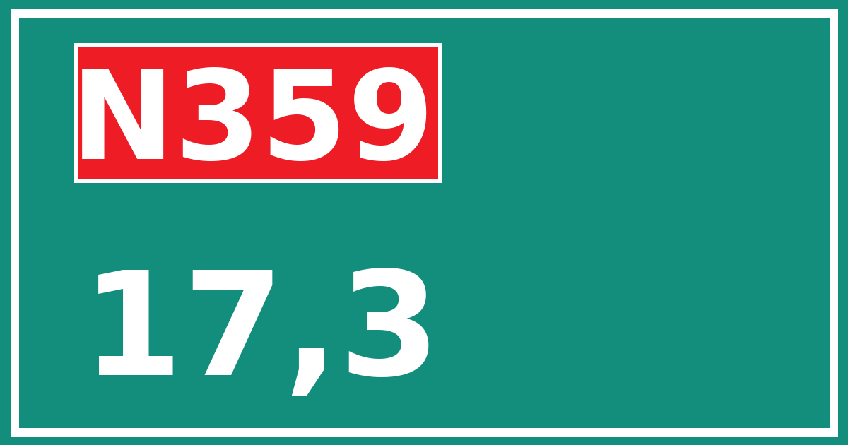 Hectometerbord N359 17,3