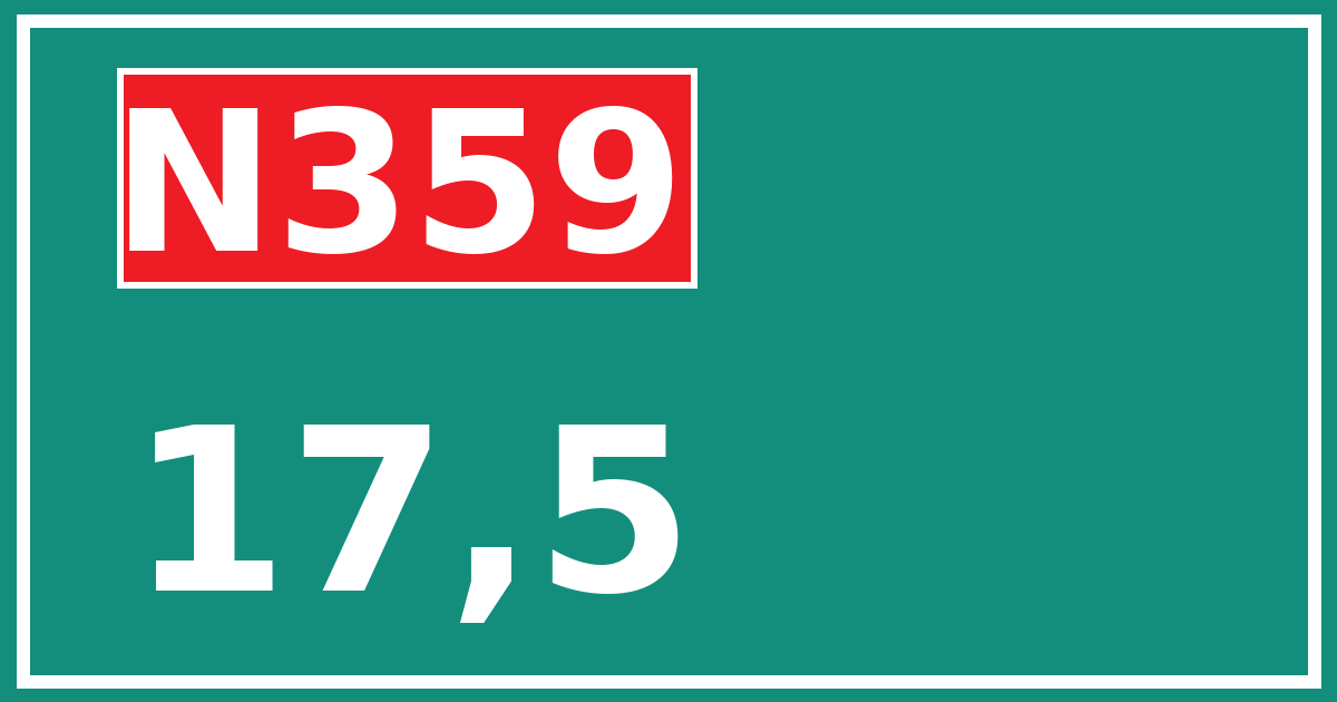 Hectometerbord N359 17,5