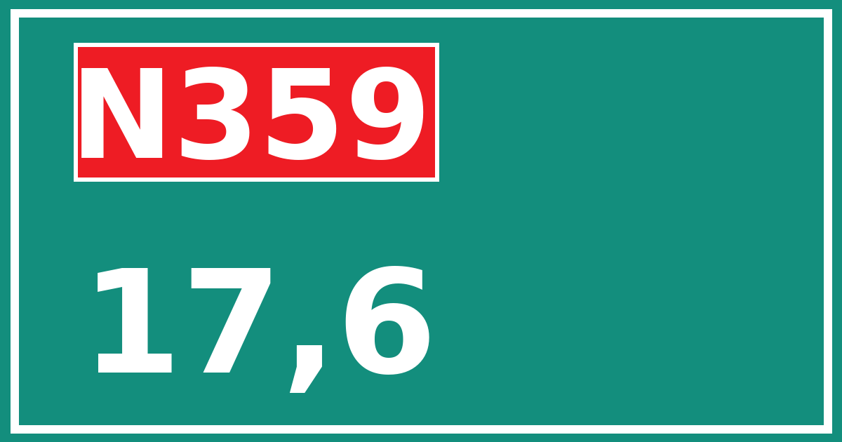 Hectometerbord N359 17,6