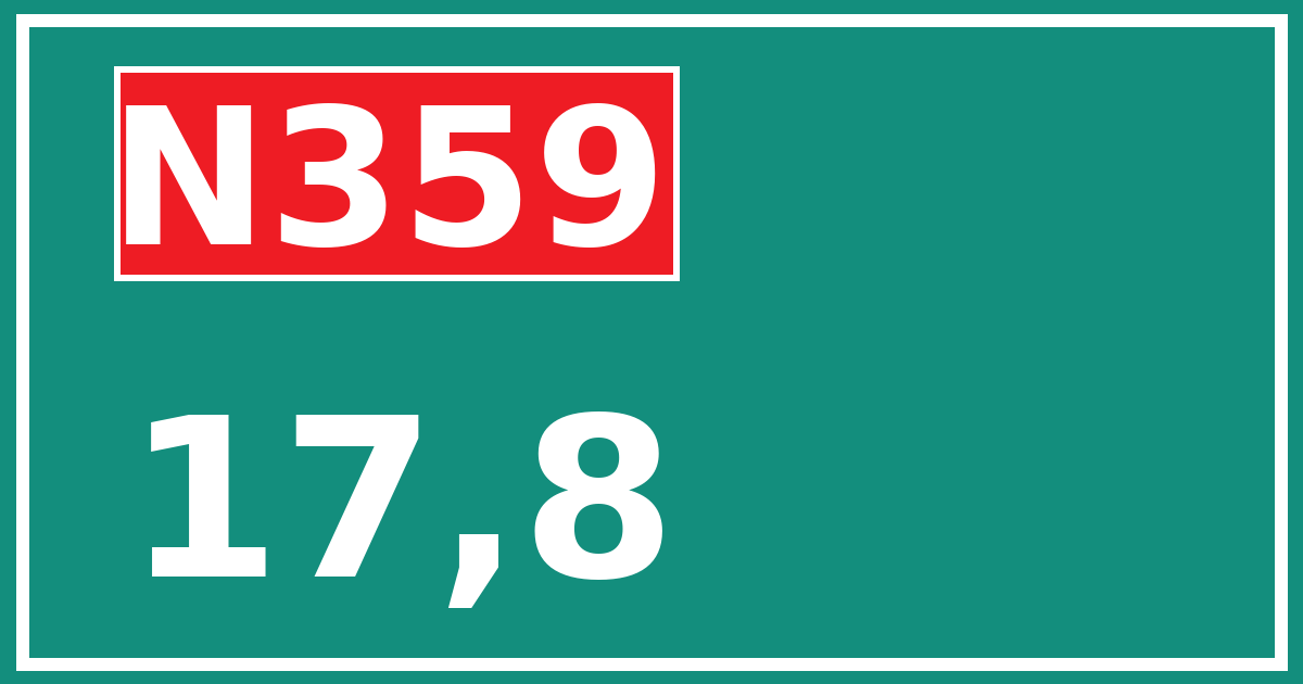 Hectometerbord N359 17,8