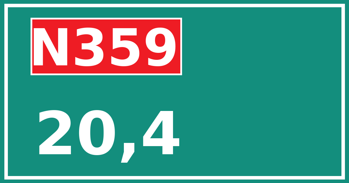 Hectometerbord N359 20,4