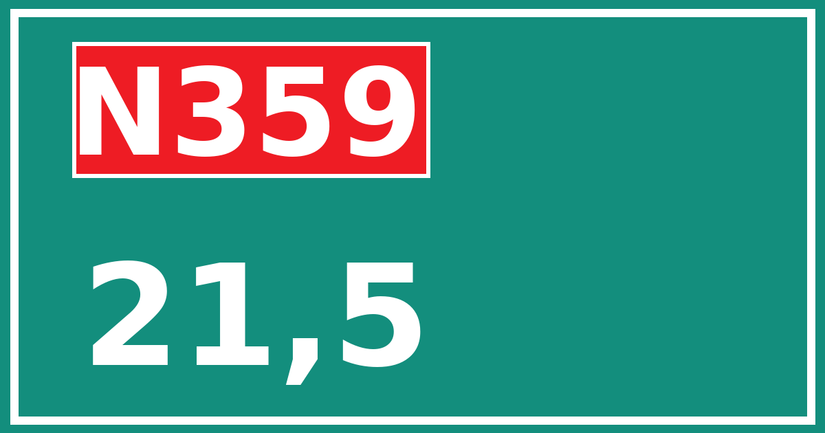 Hectometerbord N359 21,5