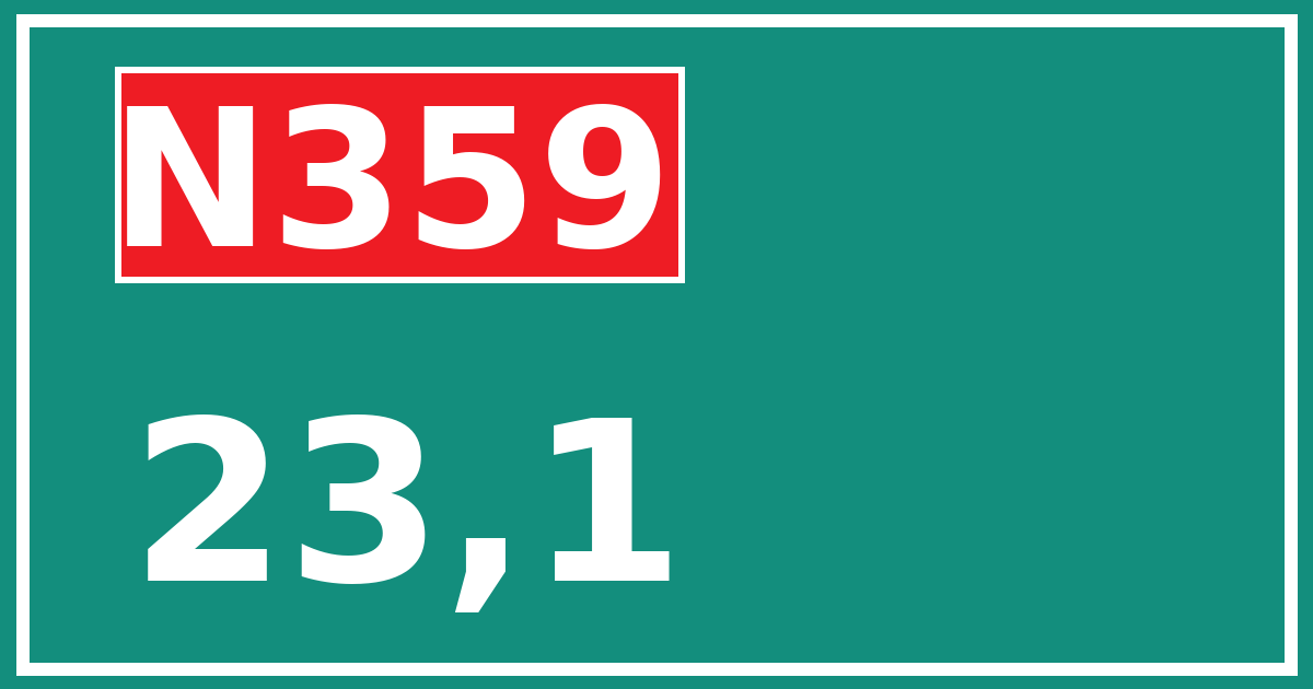 Hectometerbord N359 23,1