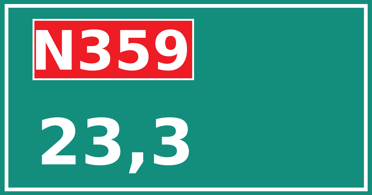 Hectometerbord N359 23,3