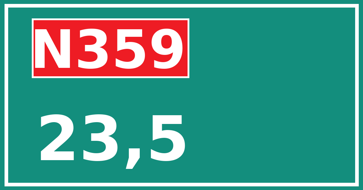 Hectometerbord N359 23,5