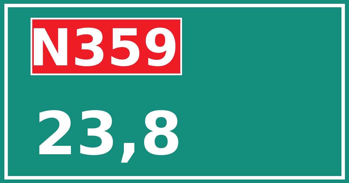 Hectometerbord N359 23,8
