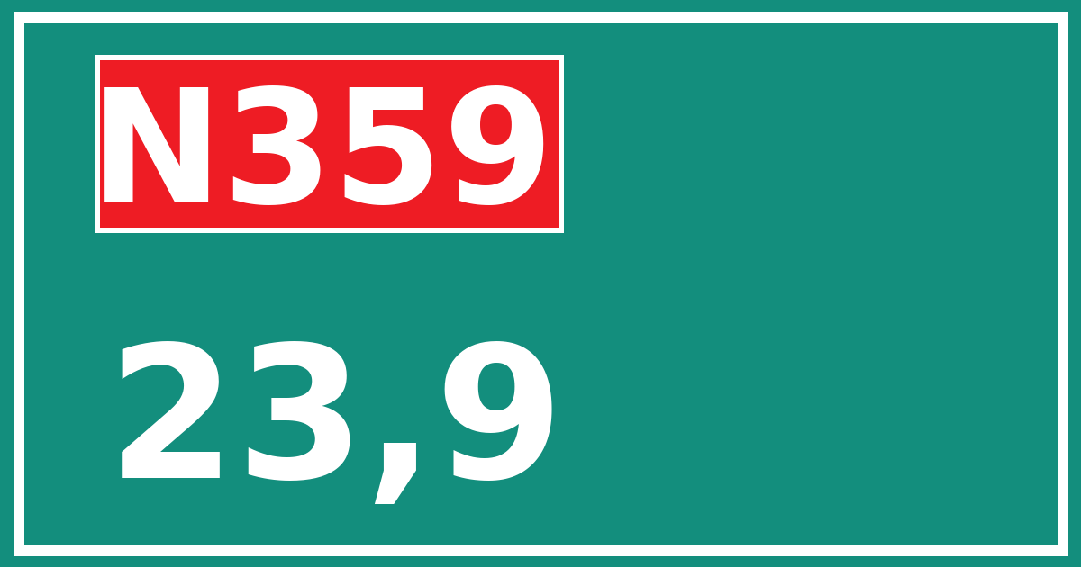 Hectometerbord N359 23,9