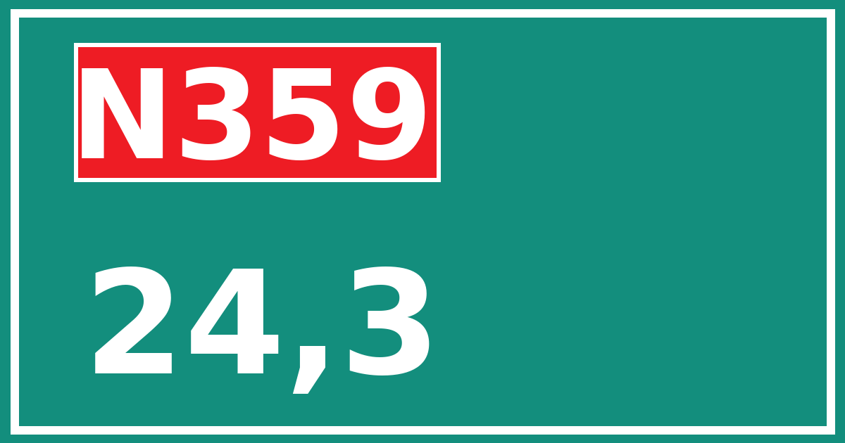 Hectometerbord N359 24,3