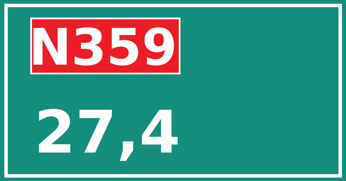 Hectometerbord N359 27,4