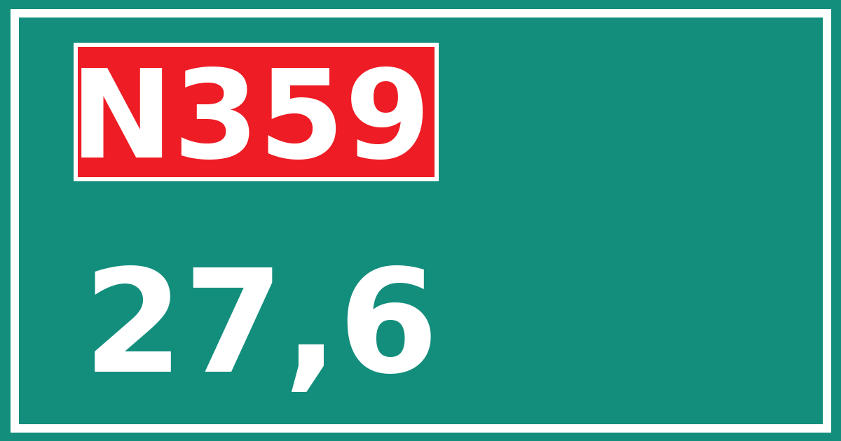 Hectometerbord N359 27,6