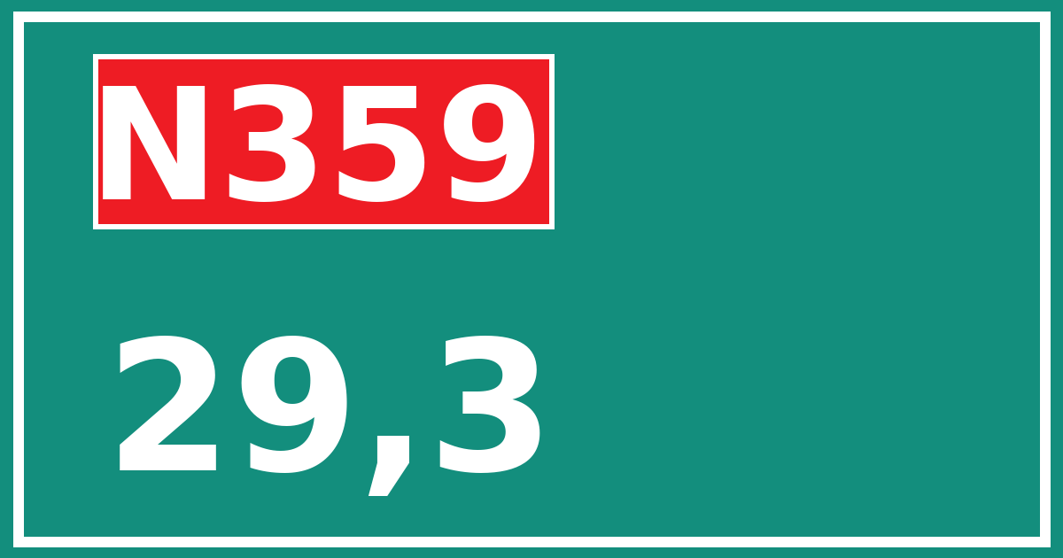 Hectometerbord N359 29,3