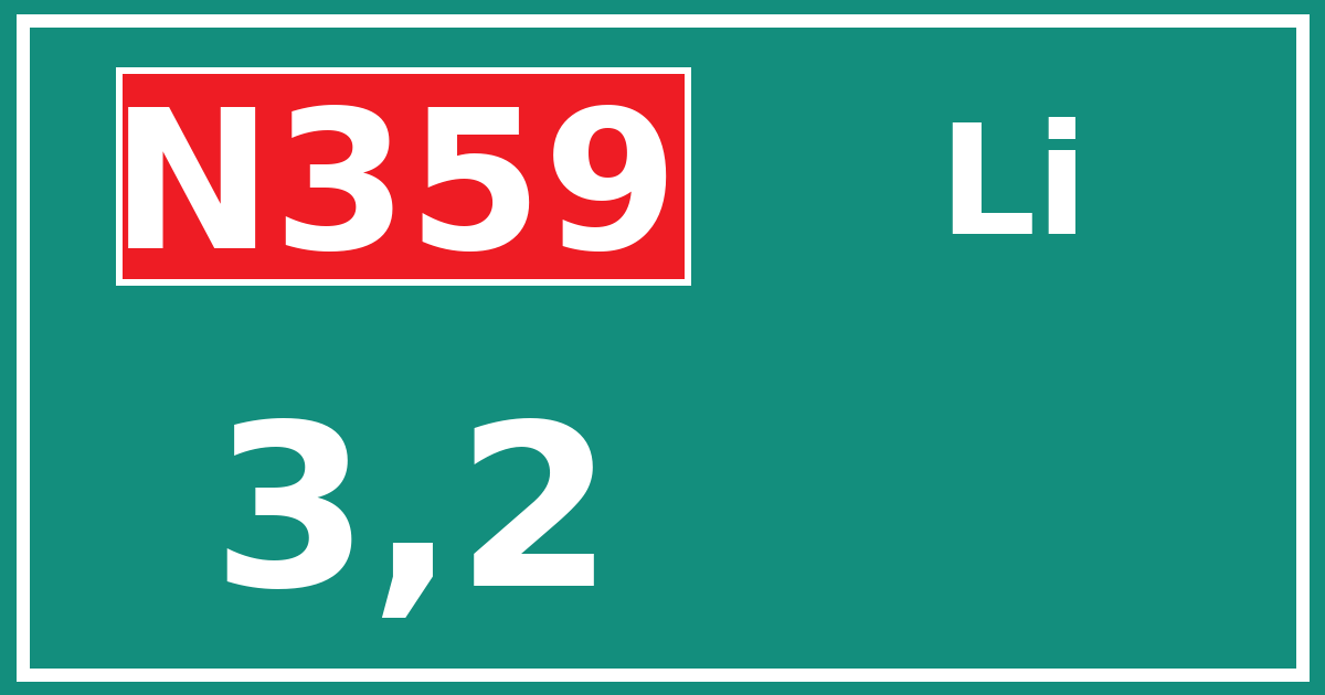 Hectometerbord N359 3,2 zijde Li