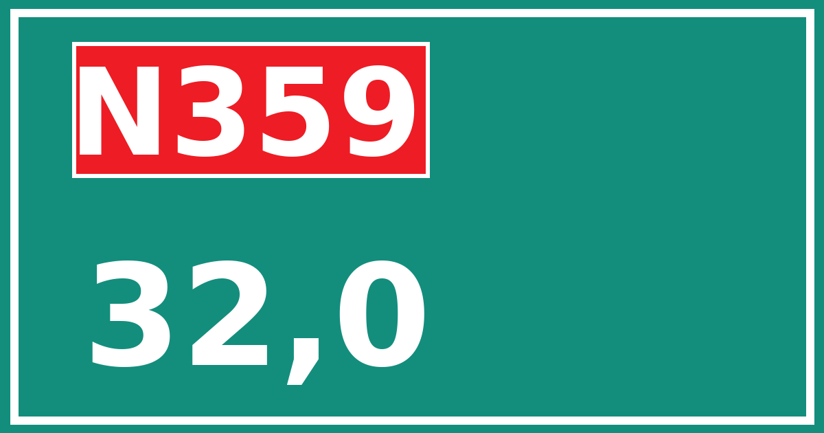 Hectometerbord N359 32,0