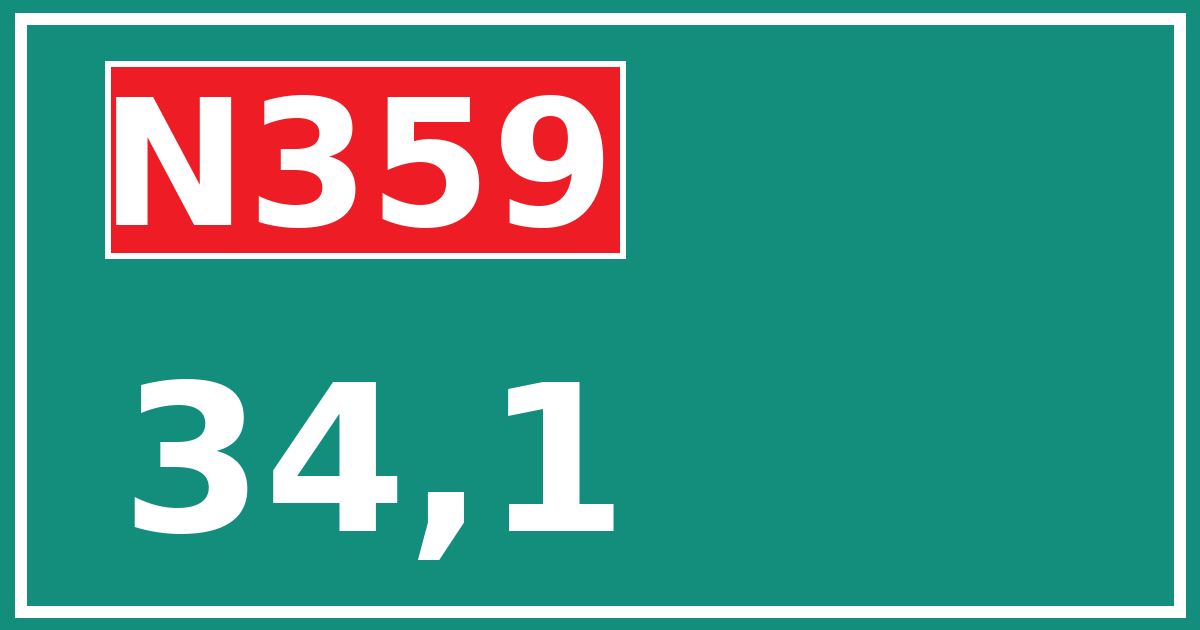 Hectometerbord N359 34,1