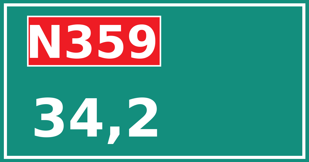 Hectometerbord N359 34,2