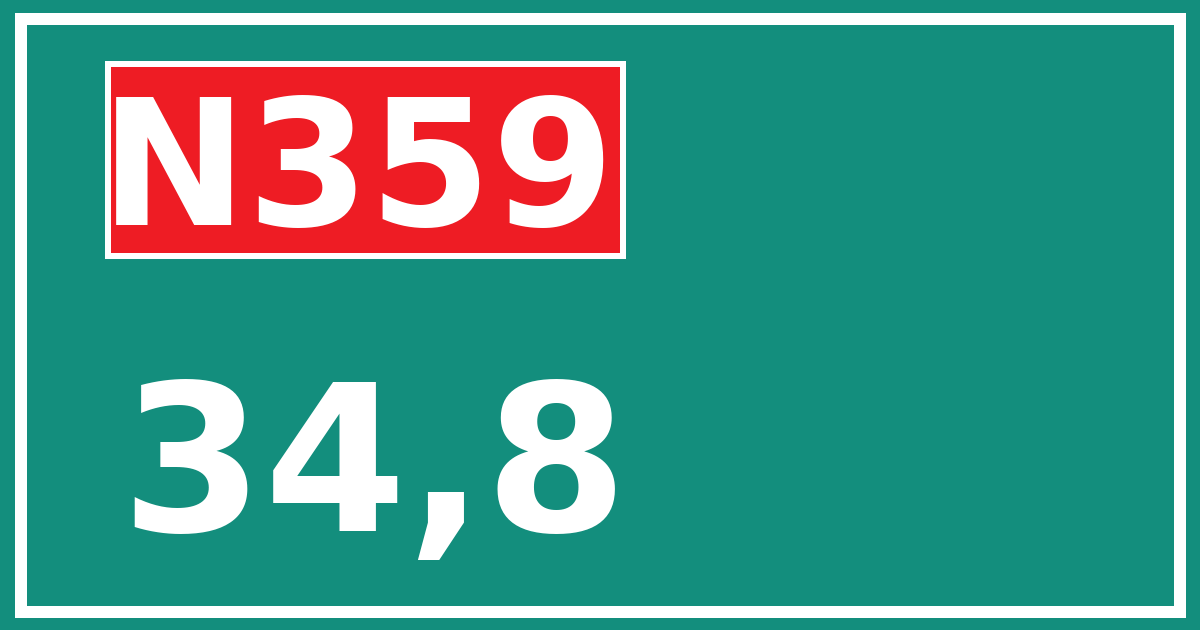 Hectometerbord N359 34,8