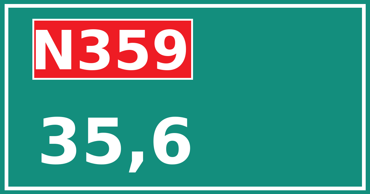 Hectometerbord N359 35,6