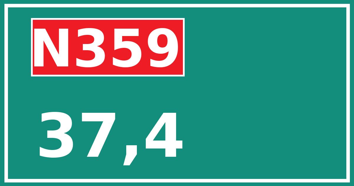 Hectometerbord N359 37,4