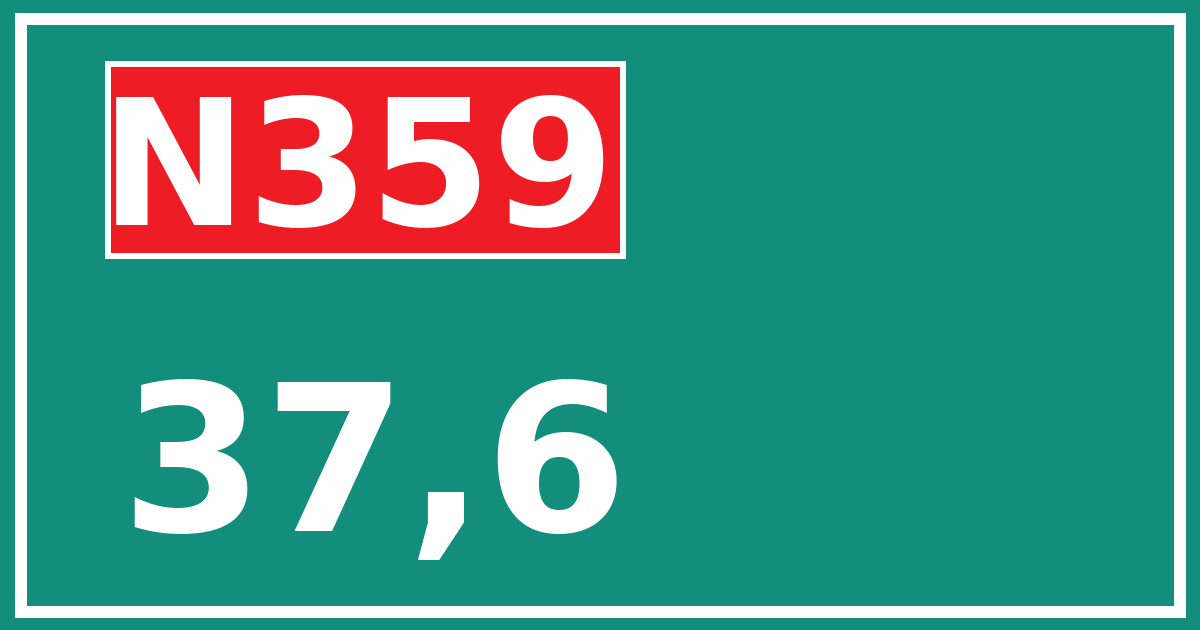 Hectometerbord N359 37,6