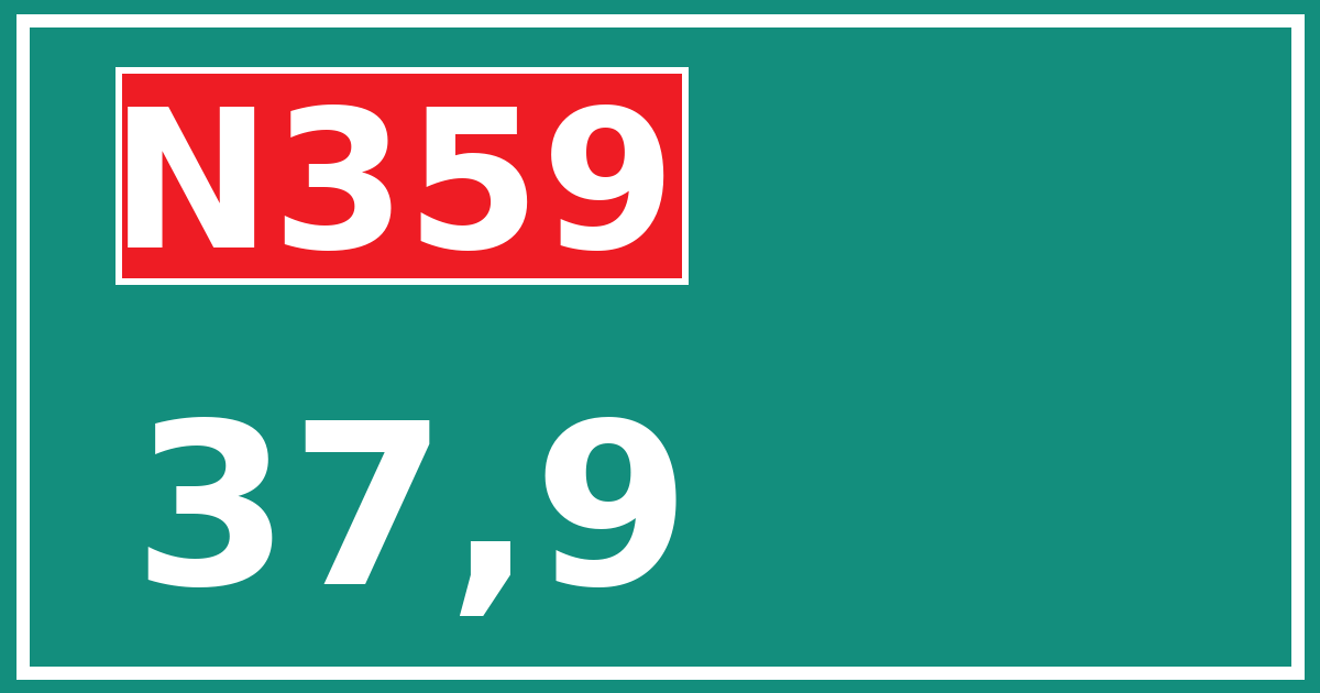 Hectometerbord N359 37,9