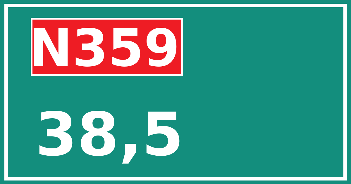 Hectometerbord N359 38,5