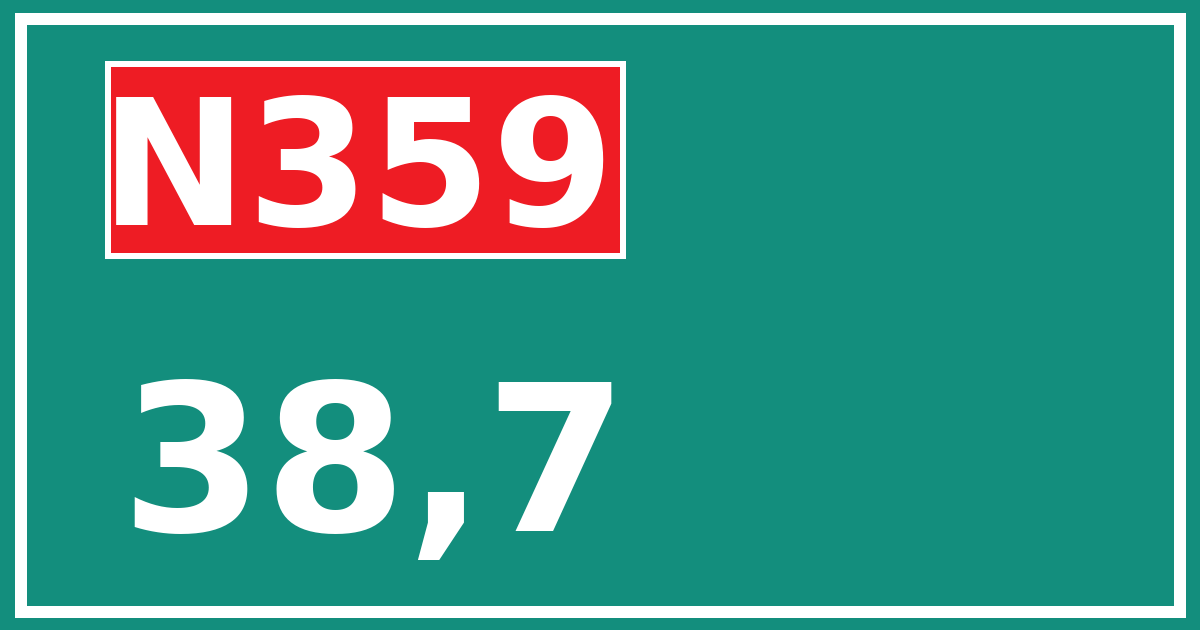 Hectometerbord N359 38,7