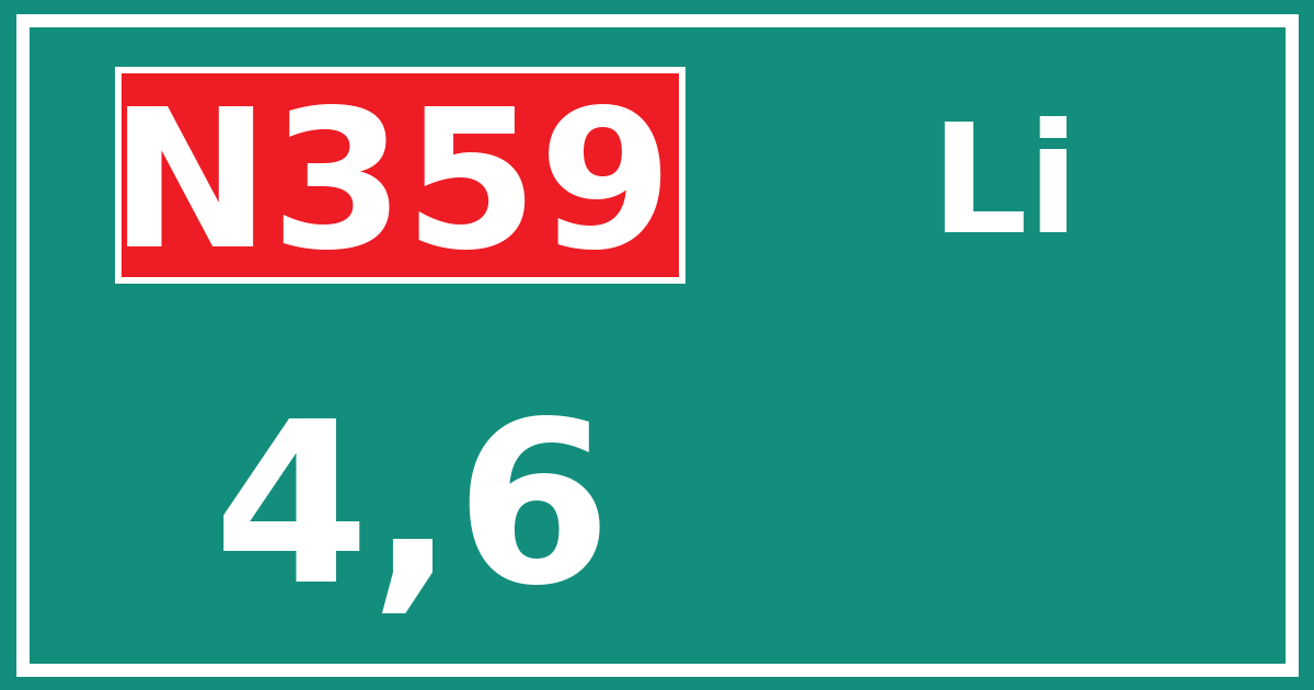 Hectometerbord N359 4,6 zijde Li